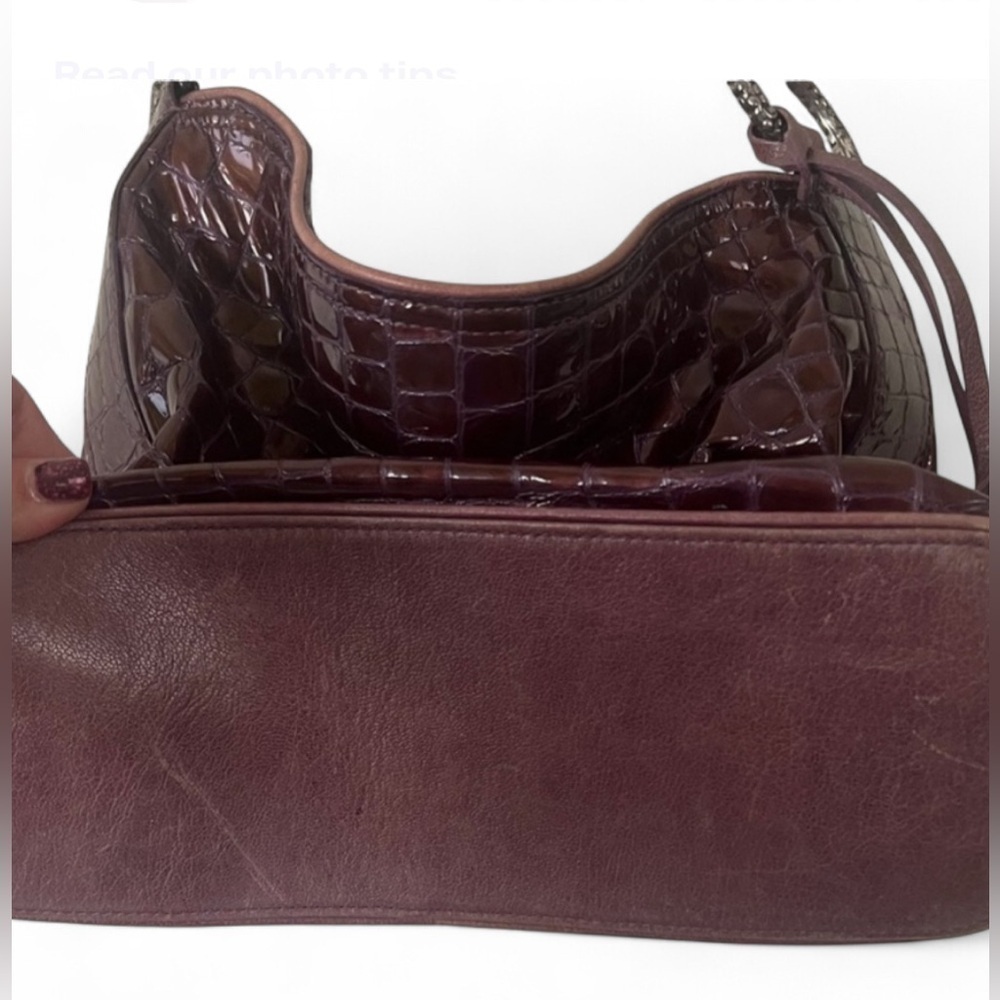 BRIGHTON CHER COLLECTION CHERIE GUAVABERRY PATENT LEATHER SHOULDER HANDBAG - Picture 2 of 6